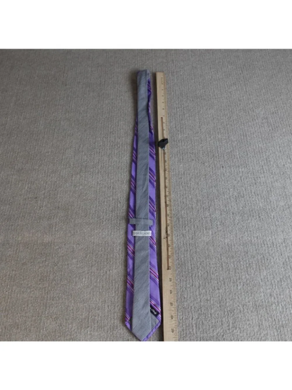 Samuelsohn Tie Purple Striped Silk Made in Italy